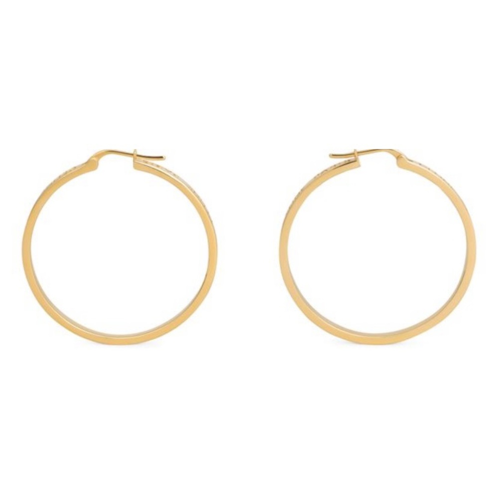 CELINE logo engraved hoop earrings - Picture 3 of 3